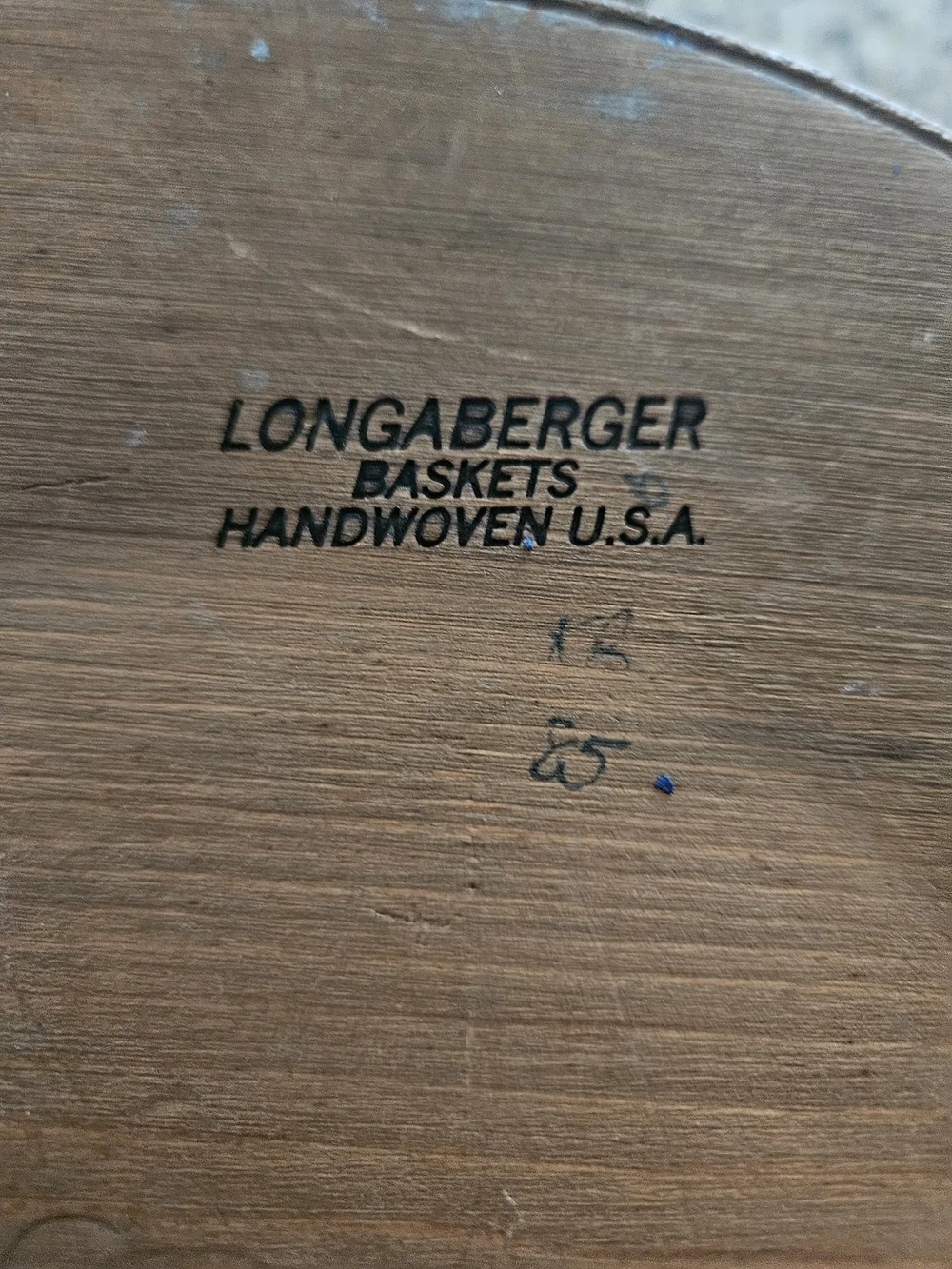 Longaberger Brown Woven Basket Pedestal Accent